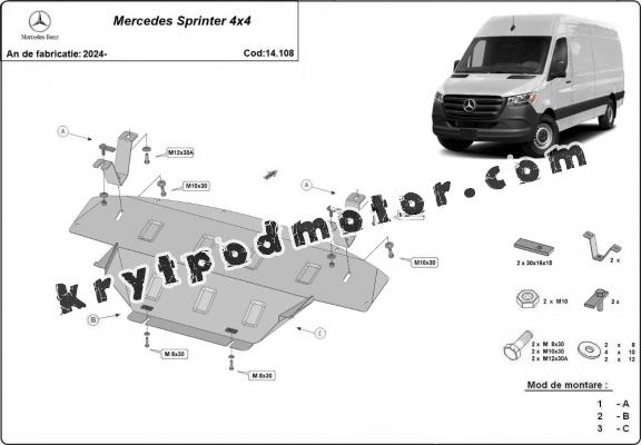 Kryt pod motor Mercedes Sprinter 907 4x4