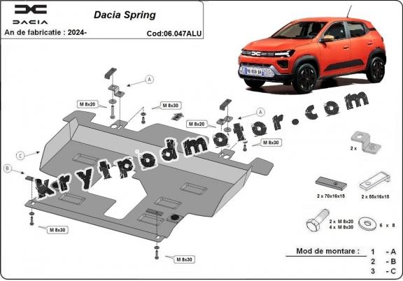 Kryt pod motor Hliník Dacia Spring