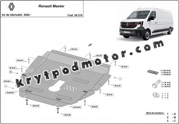 Kryt pod motor Renault Master