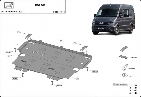 Kryt pod motor MAN Tge