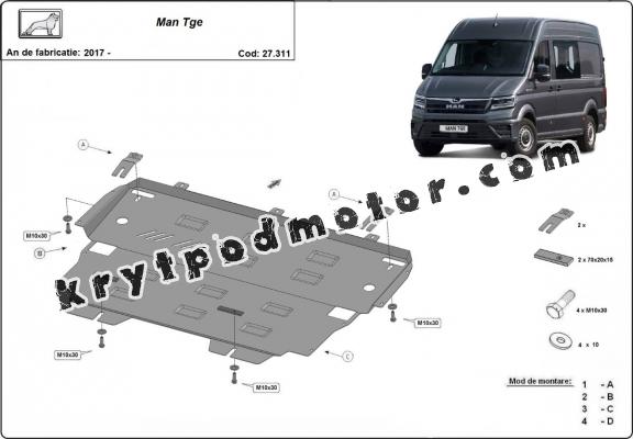 Kryt pod motor Man Tge