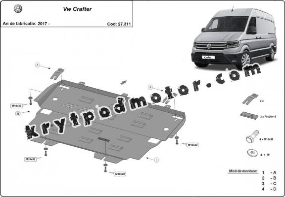 Kryt pod motor Vw Crafter