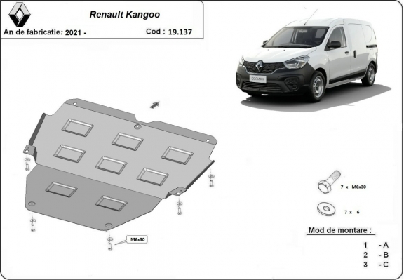 Kryt pod motor Renault Kangoo 