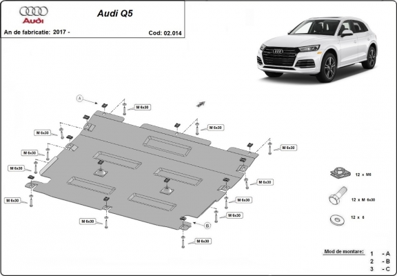 Kryt pod motor Audi Q5