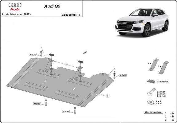 Kryt pod případ převodu Audi Q5