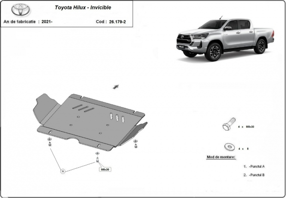 Kryt pod motor Toyota Hilux Invincible