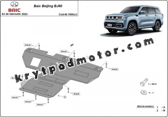 Hliník kryt pod převodovka Baic Beijing BJ60