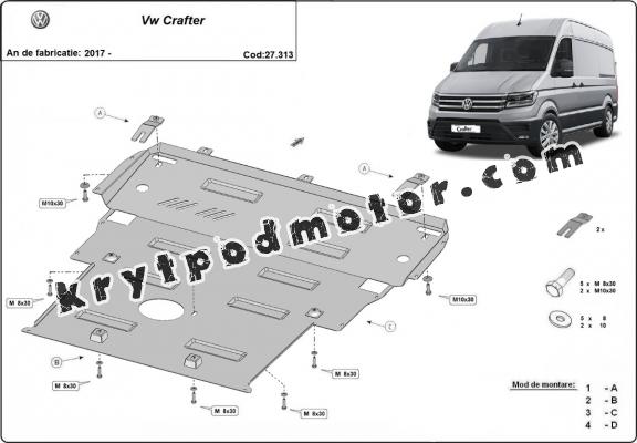 Kryt pod motor Vw Crafter