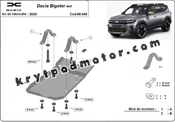 Kryt pod diferenciál Dacia Bigster 4x4