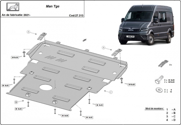 Kryt pod motor Man TGE
