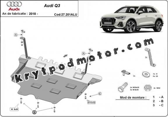 Kryt pod motor hliník Audi Q3