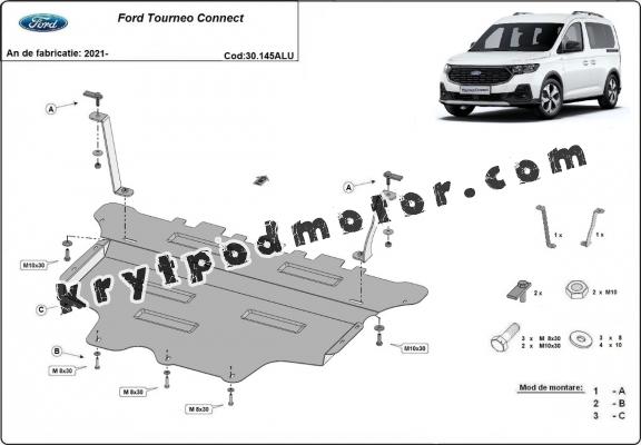 Kryt pod motor hliník Ford Tourneo Connect