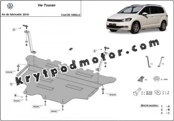 Hliníkový kryt pod motor VW Touran