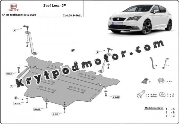 Hliníkový kryt pod motor Seat Leon Mk3 5F