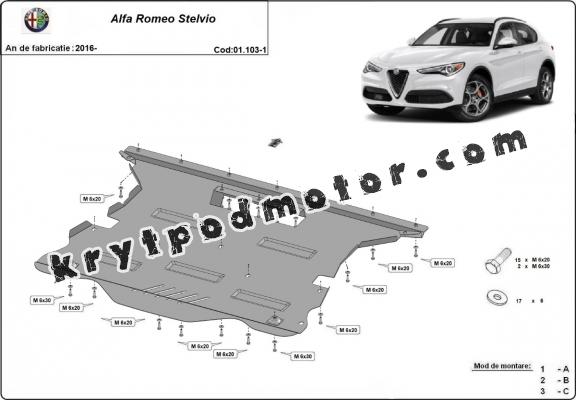 Kryt pod motor Alfa Romeo Stelvio