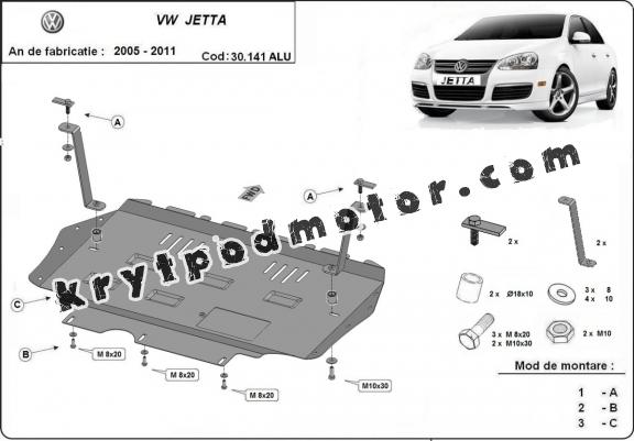 Hliníkový kryt pod motor VW Jetta