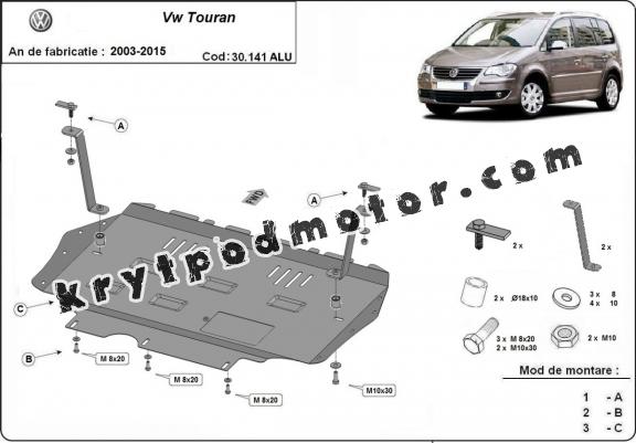 Hliníkový kryt pod motor Volkswagen Touran