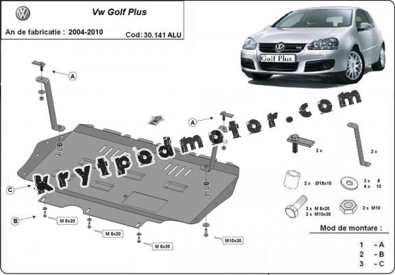 Hliníkový kryt pod motor Vw Golf Plus