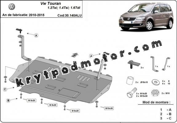 Hliníkový kryt pod motor Volkswagen Touran