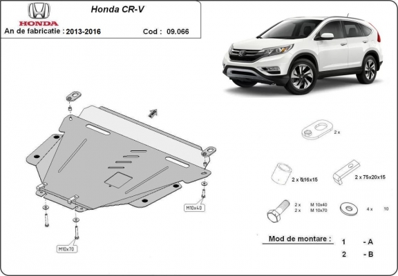 Kryt pod motor Honda CR-V Gen 4
