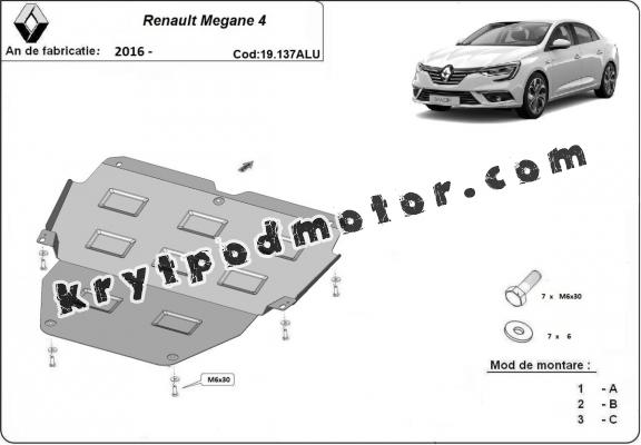 Hliníkový kryt pod motor Renault Megane IV