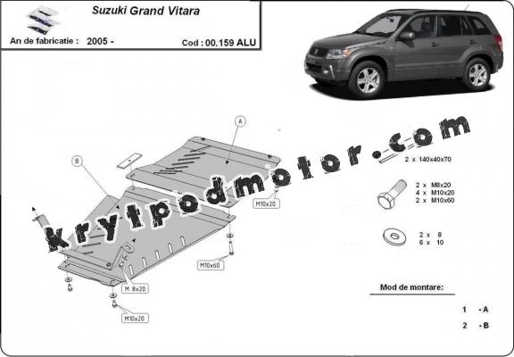 Hliníkový kryt pod převodovka a případ převodu Suzuki Grand Vitara 2