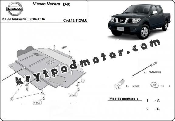 Hliníkový kryt pod motor Nissan Navara