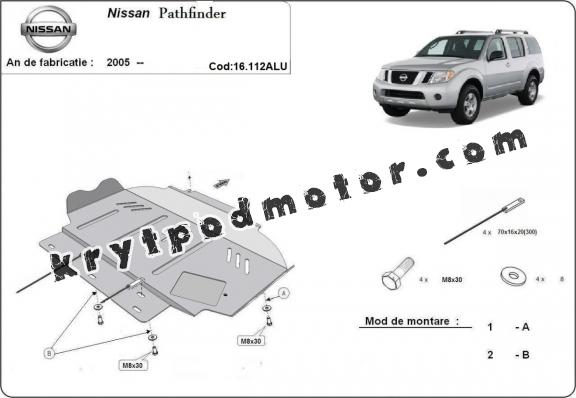 Hliníkový kryt pod motor Nissan Pathfinder