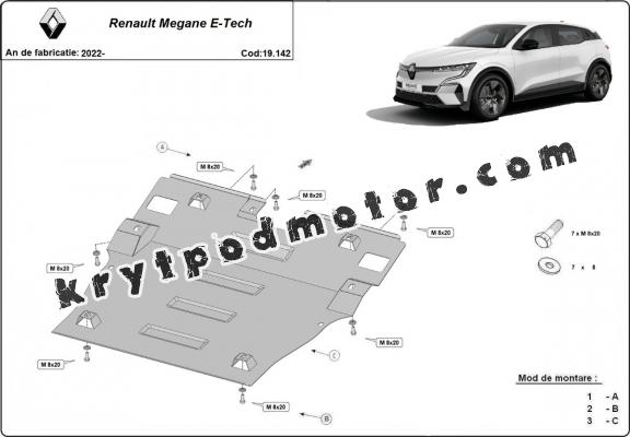 Kryt pod motor Renault Megane E-Tech