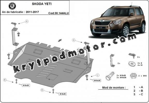 Hliníkový kryt pod motor Skoda Yeti