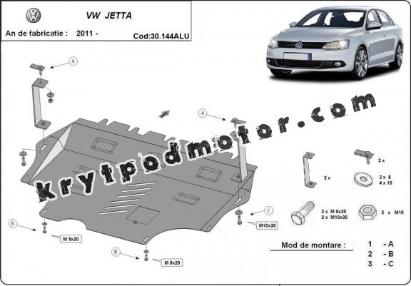 Hliníkový kryt pod motor VW Jetta