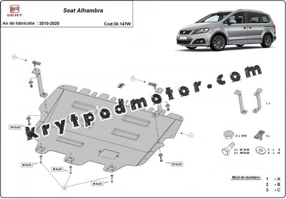 Kryt pod motor Seat Alhambra - Webasto