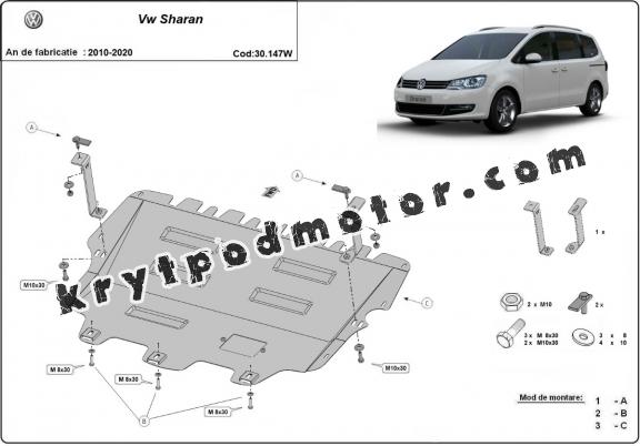 Kryt pod motor Volkswagen Sharan - Webasto
