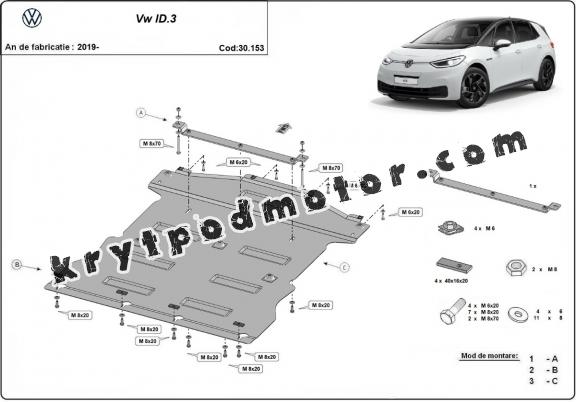 Kryt pod motor Volkswagen ID 3