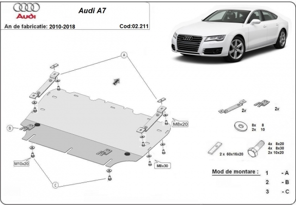 Kryt pod motor Audi A7