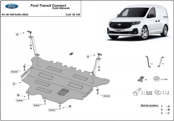 Kryt pod motor Ford Transit Connect