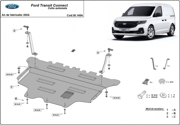 Kryt pod motor Ford Transit Connect- automatická převodovka