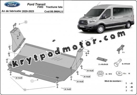 Kryt pod motor hliník Ford Transit FWD