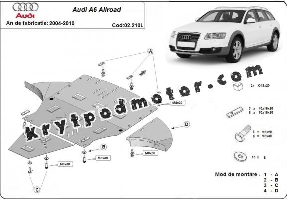 Kryt pod motor Audi A6 Allroad 2 - avec latéraux Kryt pod motor Audi A6 Allroad 2 - avec latéraux