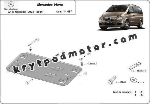 Kryt pod motor Mercedes Viano W639 - 2.2 D 4x2, 4x4 Kryt pod motor Mercedes Viano W639 - 2.2 D 4x2, 4x4