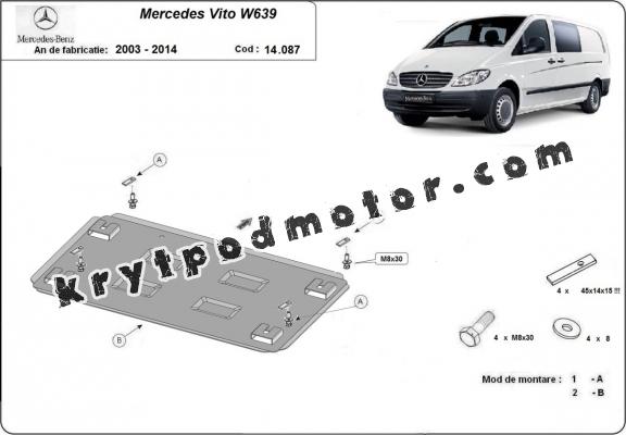 Kryt pod motor Mercedes Vito W639 - 2.2 D 4x2, 4x4