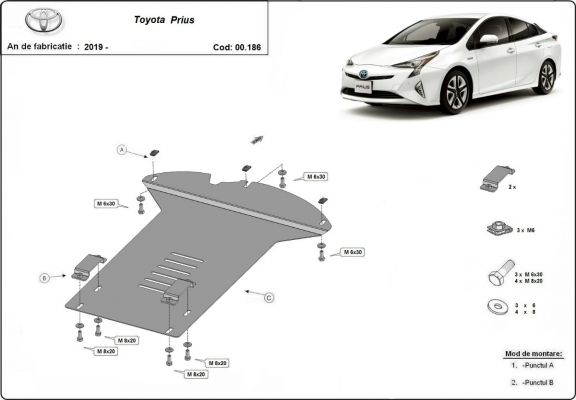 Kryt pod katalyzator/cat lock Toyota Prius