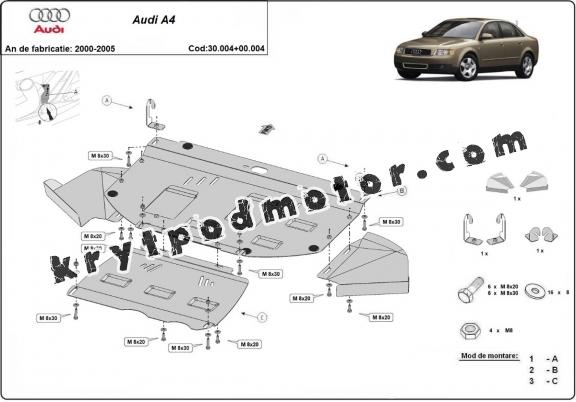 Kryt pod motor Audi A4 B6 - propagační balíček