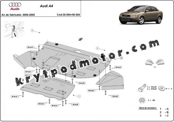 Kryt pod motor Audi A4 B6 - propagační balíček