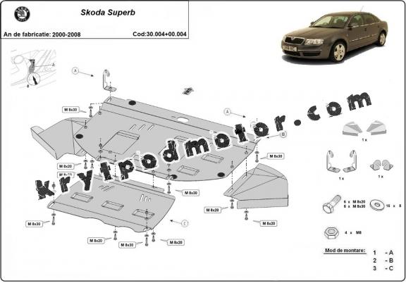 Kryt pod motor Skoda Superb - propagační balíček