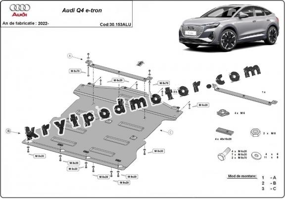 Hliníkový kryt pod motor Audi Q 4 e-tron