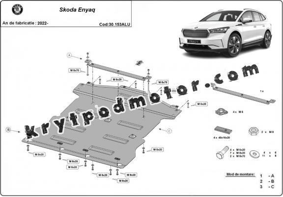 Hliníkový kryt pod motor Skoda Enyaq