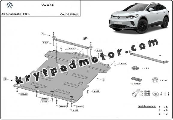 Kryt pod motor hliník Volkswagen ID.4