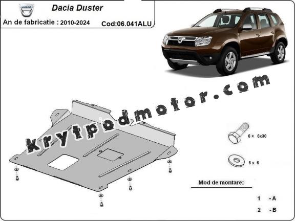 Hliníkový kryt pod motor Dacia Duster Hliníkový kryt pod motor Dacia Duster