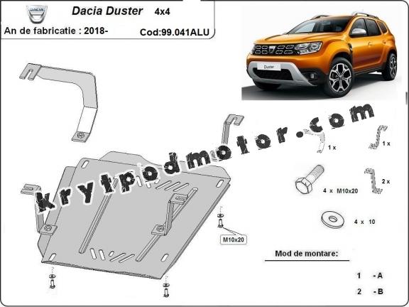 Hliníkový kryt pod nádrž Dacia Duster Hliníkový kryt pod nádrž Dacia Duster